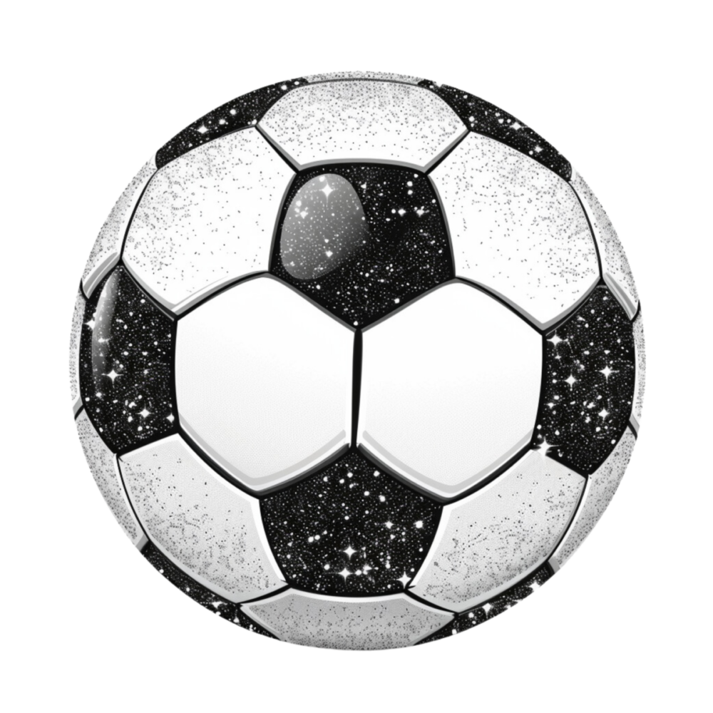 DTF FAUX GLITTER SOCCER BALL