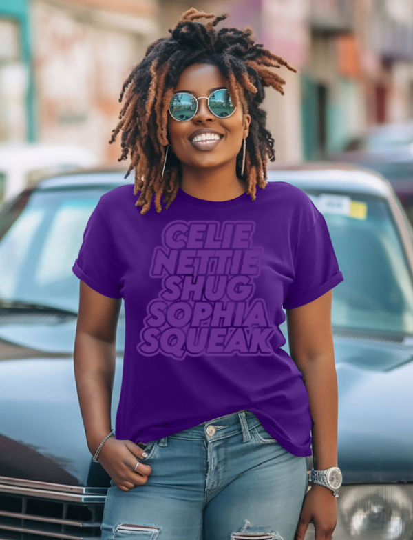 Celie.Nettie.Shug.Sophia.Squeak. t shirt